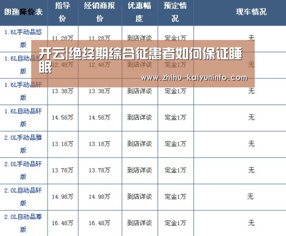 开云|绝经期综合征患者如何保证睡眠(图3) 开云体育下载